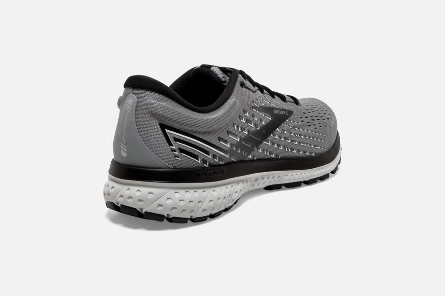 Ghost 13 Road Brooks Running Shoes NZ Mens - Grey/Black - CBMZJH-489